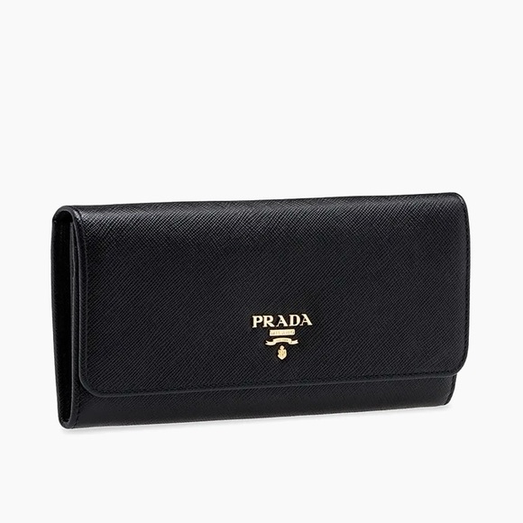 Prada Handbags - Prada Black Saffiano Leather Wallet Clutch. Excellent condition.